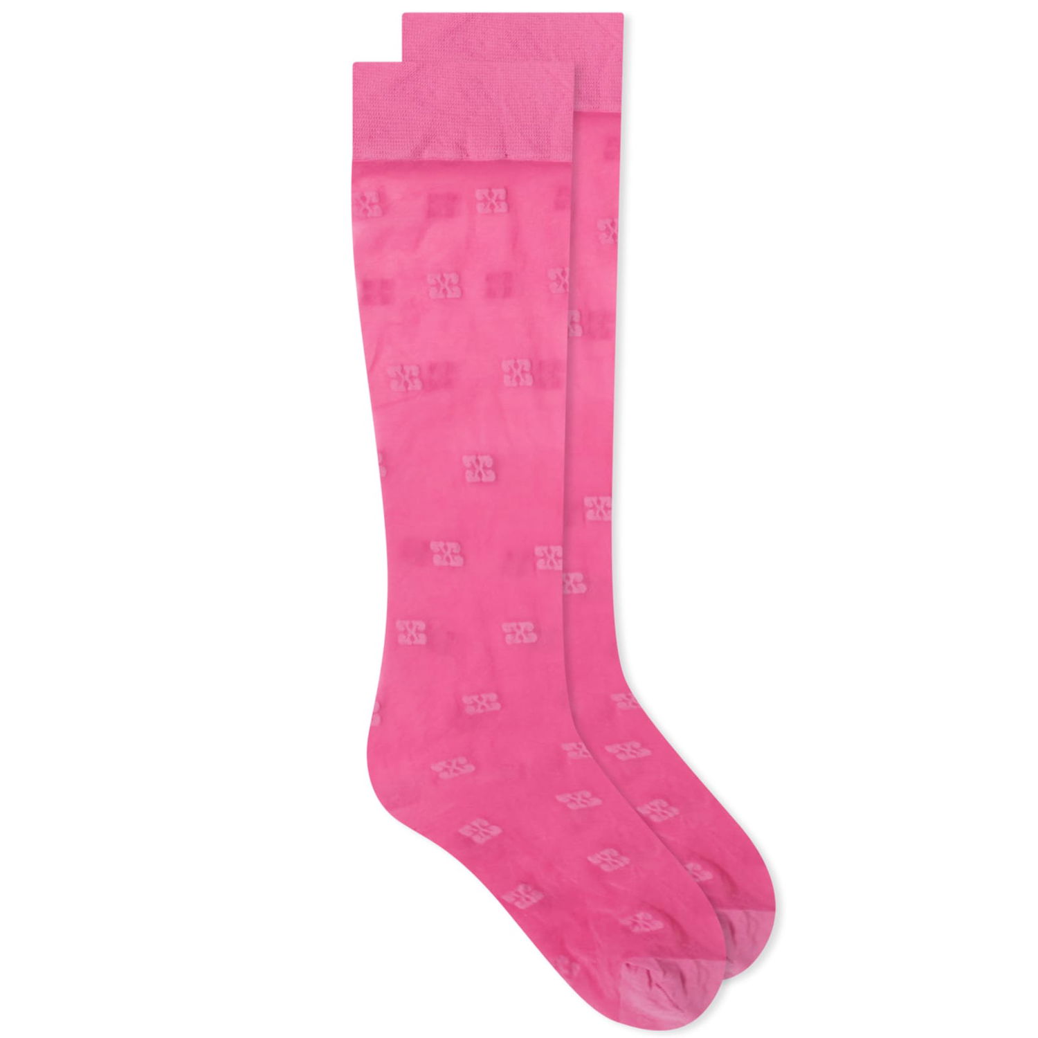Чорапи GANNI Butterfly Lace Socks Розово | A5537-483, 0