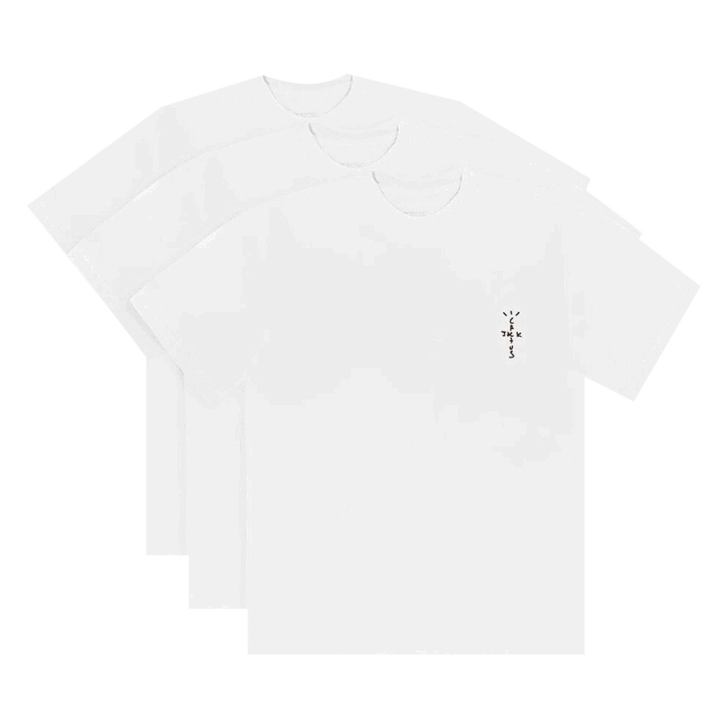 Тениска Cactus Jack by Travis Scott CJ Tee 3-Pack Бяло | CFMF 3T11 WHIT, 0
