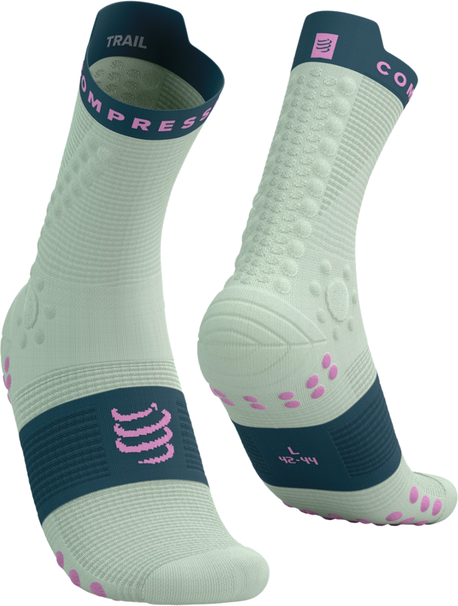 Чорапи Compressport Compressport Pro Racing Socks v4.0 Trail Зелено | xu00048b5142, 0