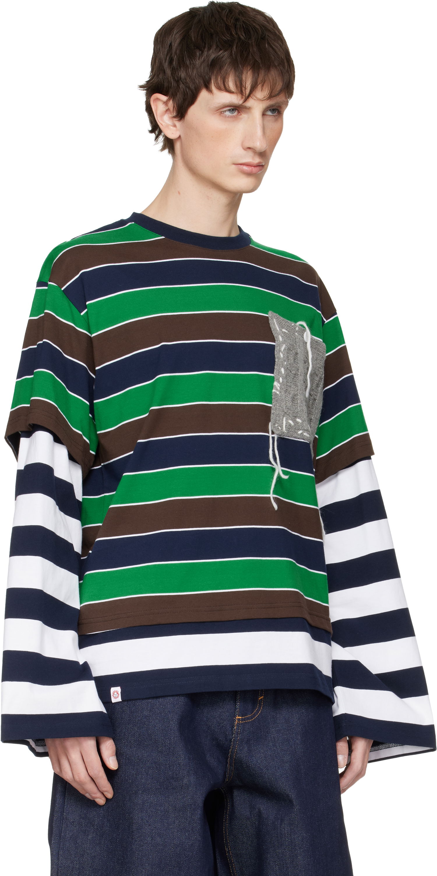 Тениска Charles Jeffrey Loverboy Patch Long Sleeve 2-In-1 T-shirt Многоцветен | 052081101, 1