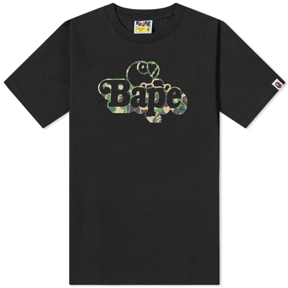 Тениска BAPE Camo Milo On Big Ape Tee Черно | 002TEI301002M-BKG, 0