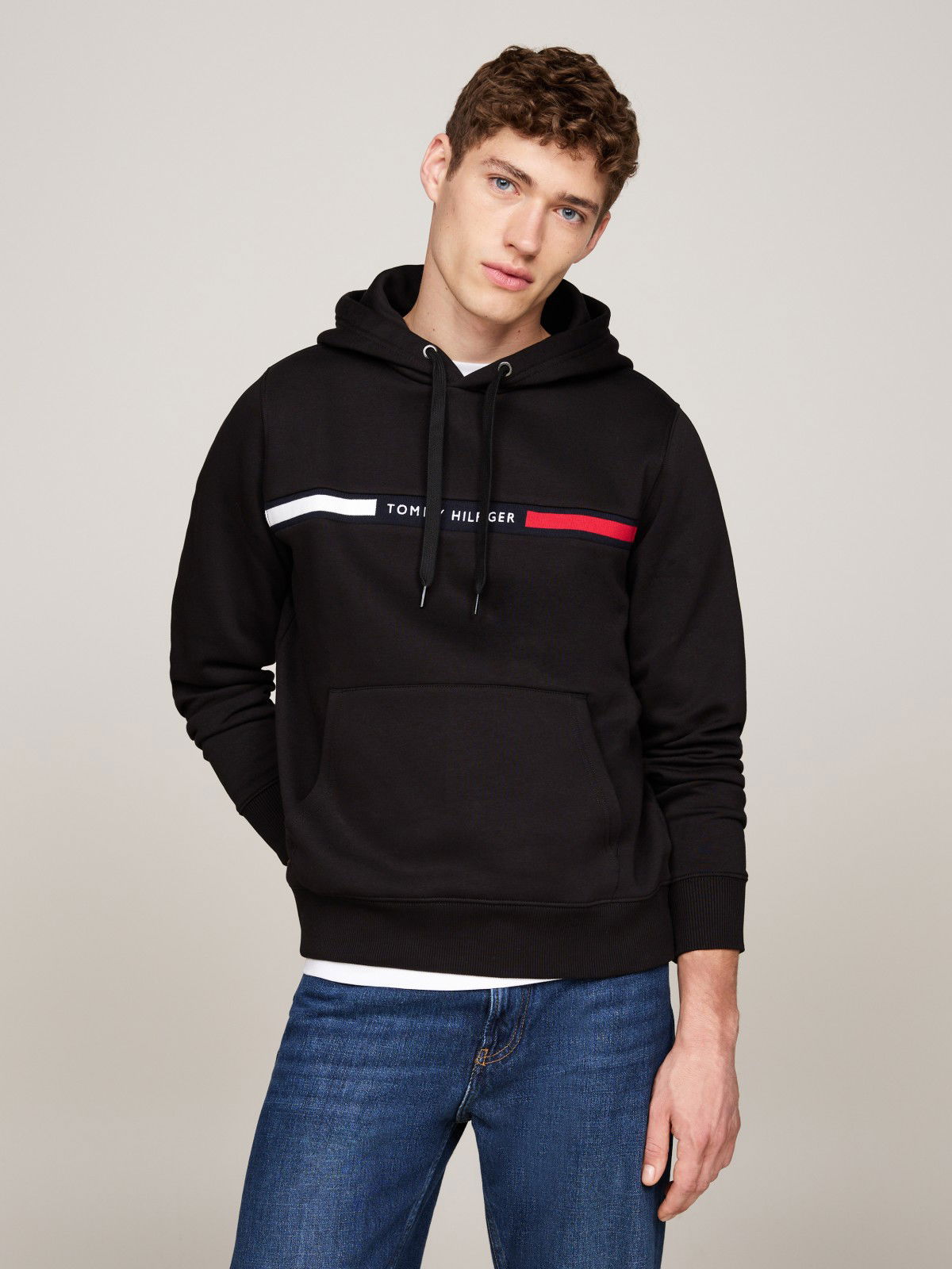 Суитчър Tommy Hilfiger Pullover Hoodie Черно | MW0MW37361BDS, 0