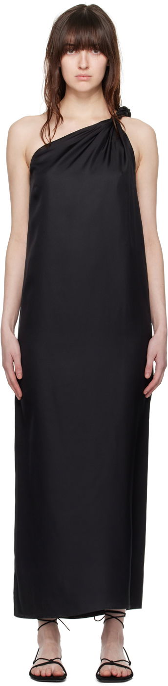 Pокля Loulou de Saison Loulou de Saison Adela One-Shoulder Maxi Dress Черно | ADELA, 0