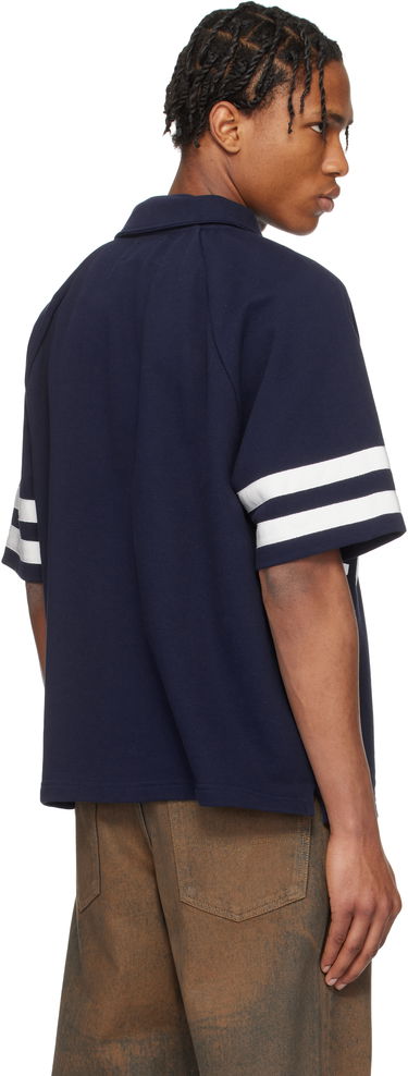 Поло тениска Rhude Rhude Piqué Raglan Polo 'Côte D'Azur' Тъмно синьо | RHPS25PO02012, 2