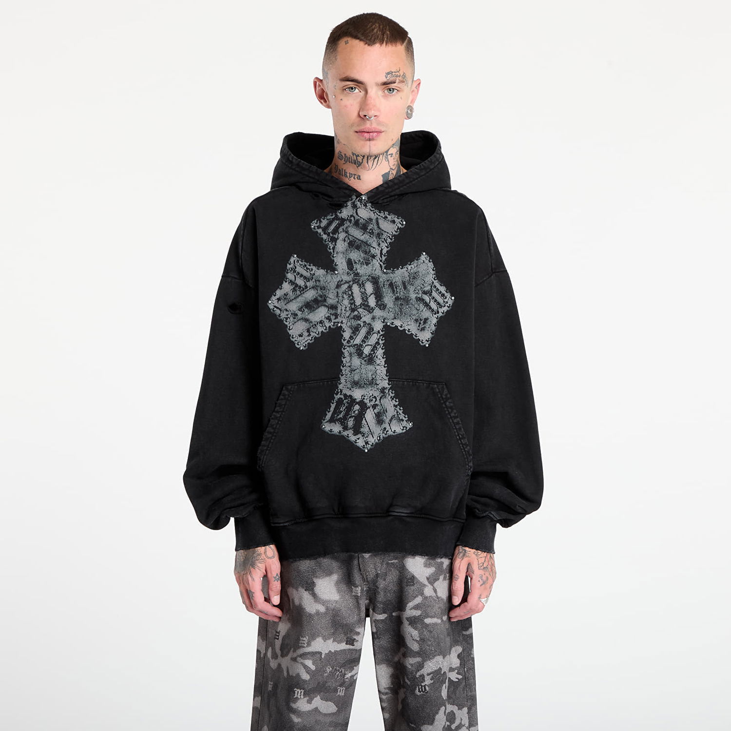 Суитчър MISBHV MISBHV Goth Cross Graphic Hoodie Черно | 251M212, 0