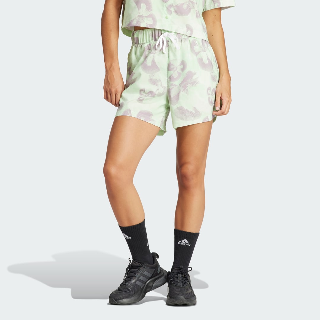 Къси панталони adidas Performance Woven Floral Shorts Зелено | IS4250, 0