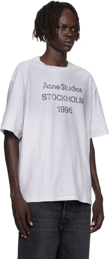 Тениска Acne Studios Faded T-Shirt Сиво | CL0201-, 4