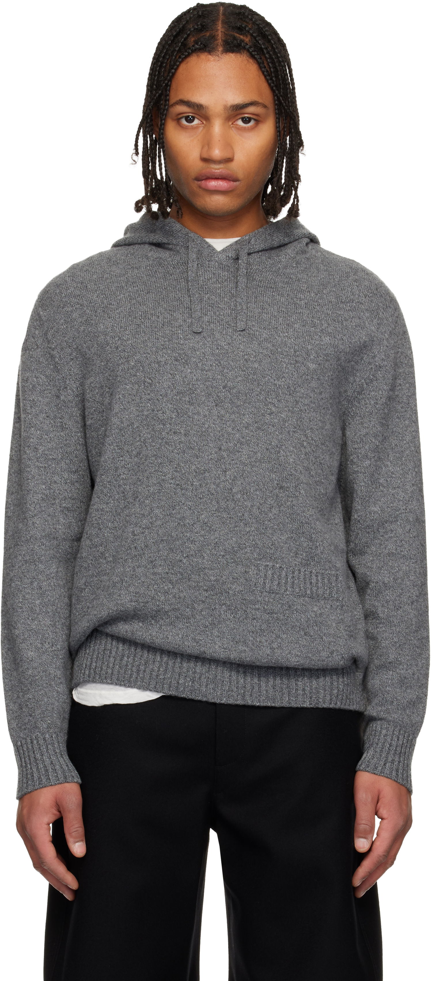 Суитчър Givenchy Cashmere Knit Hoodie Сиво | BM90VH4YNR067, 0