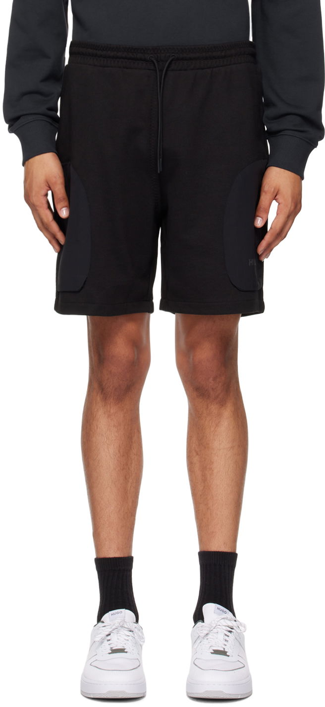 Къси панталони BOSS Hugo Black Drawstring Shorts Черно | 50516684