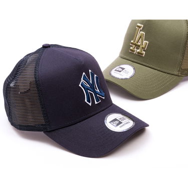 Шапка с козирка New Era New Era MLB Outline 9FORTY Trucker NY Yankees Adjustable Hat Тъмно синьо | 60691070, 5
