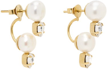 Обеци Simone Rocha Simone Rocha Pearl Crystal Drop Earrings Бяло | ERG502 0913, 1