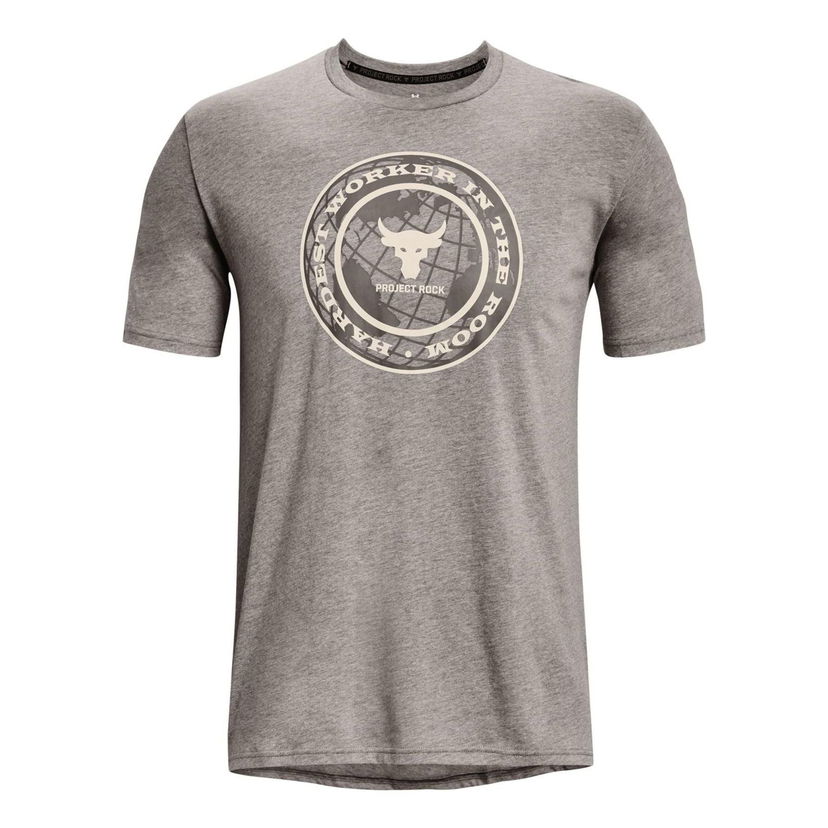 Тениска Under Armour Project Rock Globe Graphic Short Sleeve T-Shirt Сиво | 1373746-295