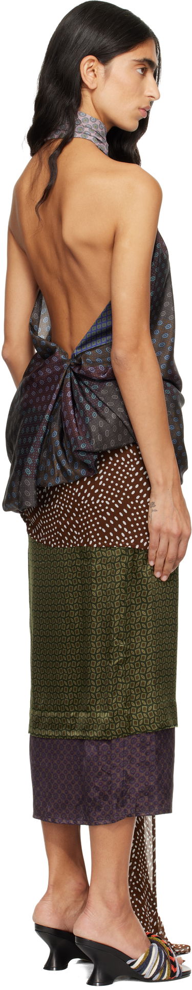 Потник Dries Van Noten Dries Van Noten Silk Halterneck Top Многоцветен | 252-010791-2127, 2