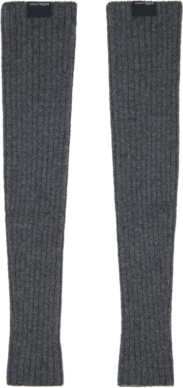 Ръкавици Courrèges Courrèges Ribbed Wool Arm Warmers Сиво | 324MGT021FI0062, 1