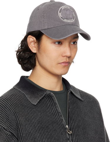 Шапка с козирка Solid Homme Solid Homme 'Solid House' Cotton Baseball Cap Сиво | S251AC12, 1