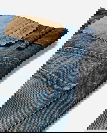 Дънки Maison Margiela Wide-Leg Washed Denim Jeans Синьо | SH0LA0024 962, 4
