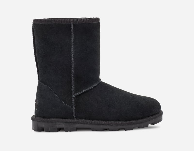 Облекло UGG ® Essential Short Boot for Women in Black, Size 4, Suede Черно | 1115032-BLK, 0