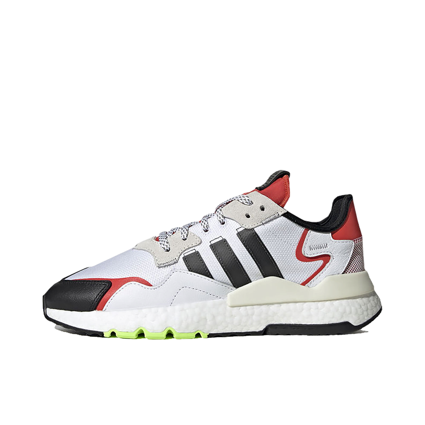 Кецове и обувки adidas Originals Nite Jogger White Black Red Бяло | EH1293