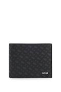 Monogram bi-fold wallet with foil-embossed logo