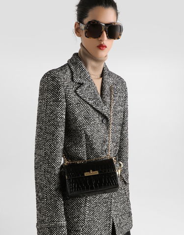 Чанта през рамо Dolce & Gabbana Dolce & Gabbana Marlene City Mini Polished Alligator Shoulder Bag Черно | BB7766A2R0880999, 1