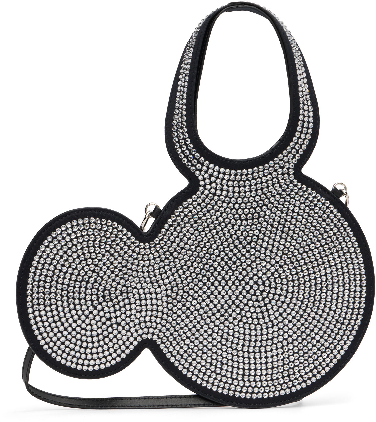 Голяма пазарска чанта Coperni Coperni Disney Mini Mickey Crystal-Embellished Tote Черно | DBA102F9010, 0