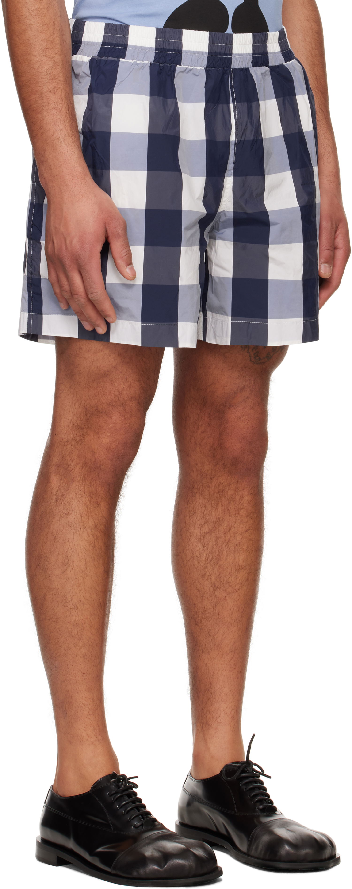 Бански Walter Van Beirendonck Walter Van Beirendonck Checked Casual Shorts Синьо | 2012, 1