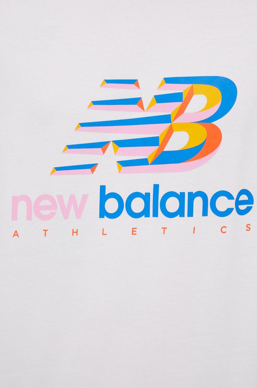 Тениска New Balance Athletics Amplified Logo Tee Бяло | MT21503WT, 1