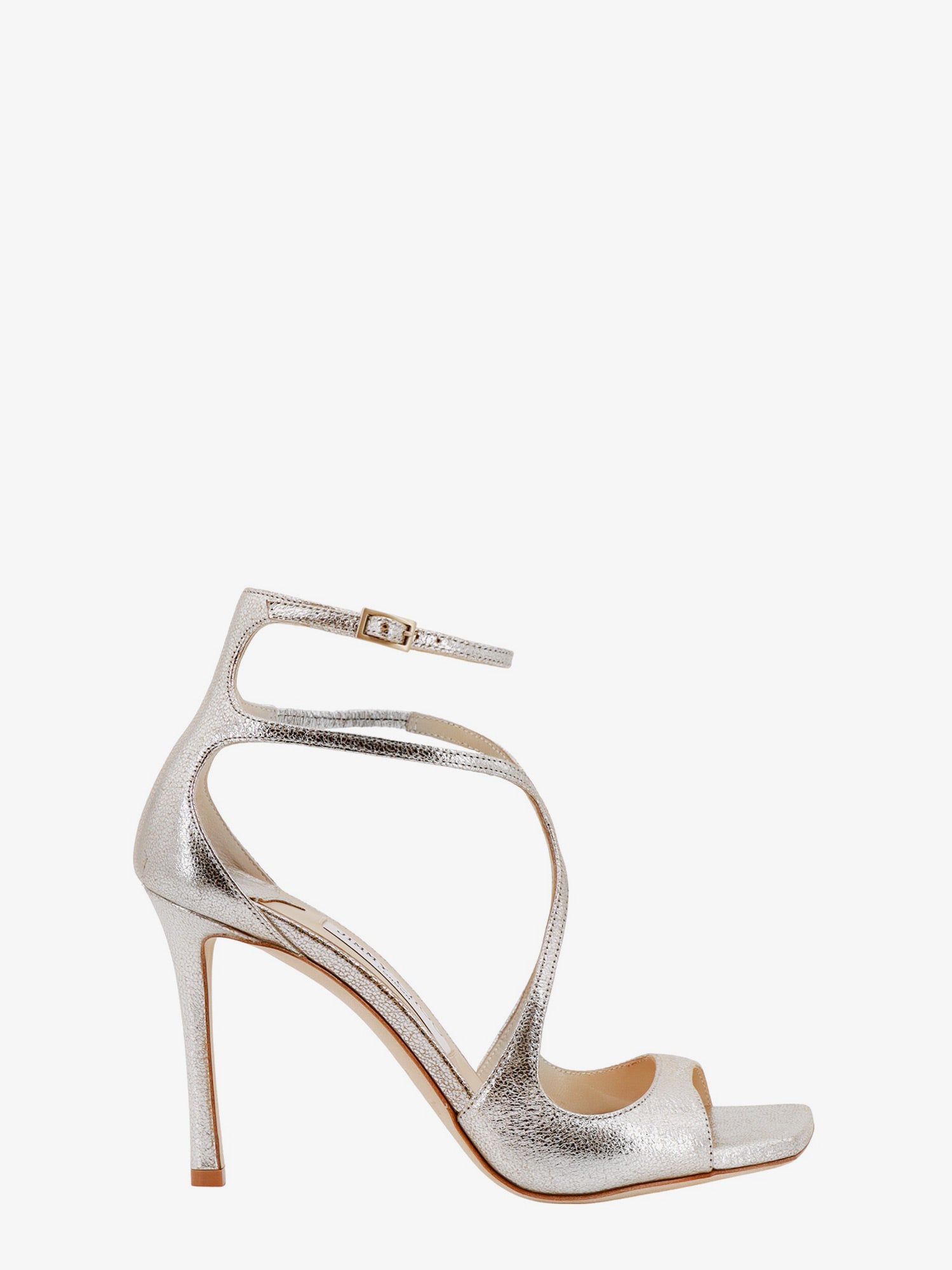 Кецове и обувки Jimmy Choo Metallic Leather High Heel Sandals Металик | AZIA95GLECHAMPAGNE, 0