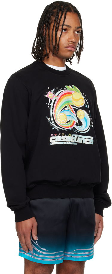 Суитчър Casablanca Casablanca Manga Tennis Ball Sweatshirt Черно | M-AW25-JTP-293-02, 1