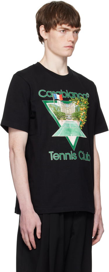 Тениска Casablanca Casablanca 'Tennis Club' Icon Short-Sleeve T-Shirt Черно | MPF25-JTS-001-21-EX-FLANNELS, 1