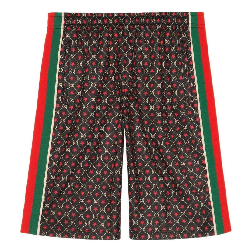 Къси панталони Gucci Star Print Track Shorts Черно | 575736-XJBA6-1145