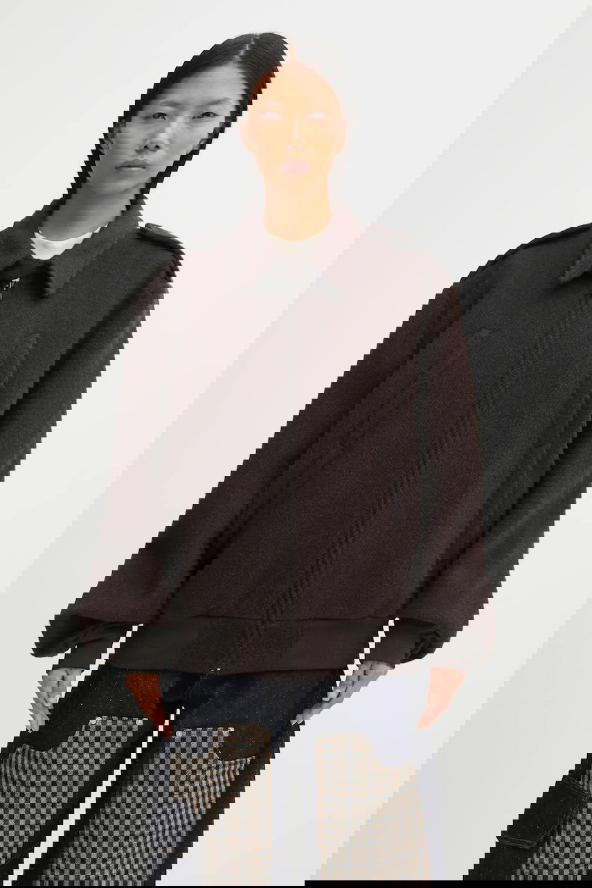 Яке бомбър Maison Margiela MM6 Maison Margiela Wool Jacket Transitional Oversize Кафяво | S62AN0169.M35635.002F, 0