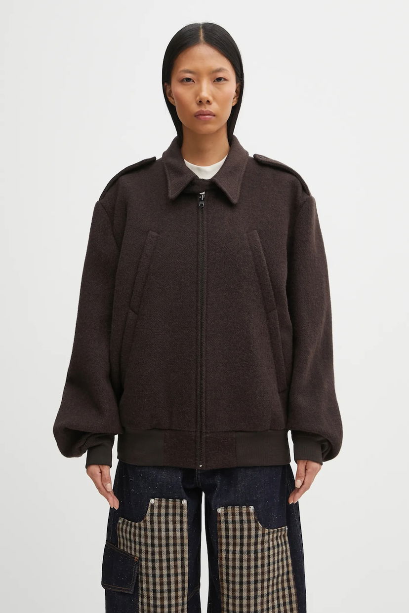 Яке бомбър Maison Margiela MM6 Maison Margiela Wool Jacket Transitional Oversize Кафяво | S62AN0169.M35635.002F