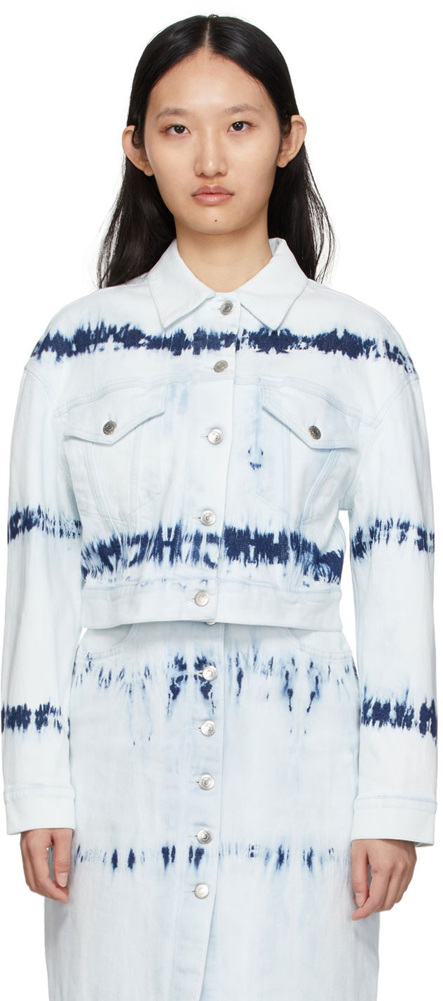 Яке Stella McCartney Stella McCartney Tie-Dye Cropped Jacket Синьо | 604124SOH67, 0
