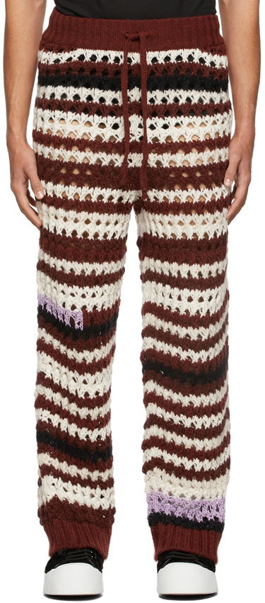 Панталони Marni Marni Crochet Striped Lounge Pants Кафяво | PUMG0009H0 UFW025, 0