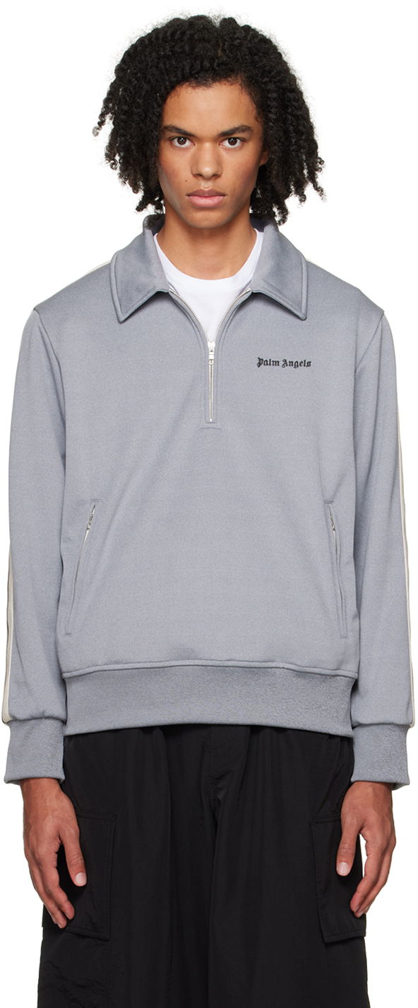 Суитчър Palm Angels Spread Collar Track Jacket Сиво | PMBD039F23FAB0010810, 0