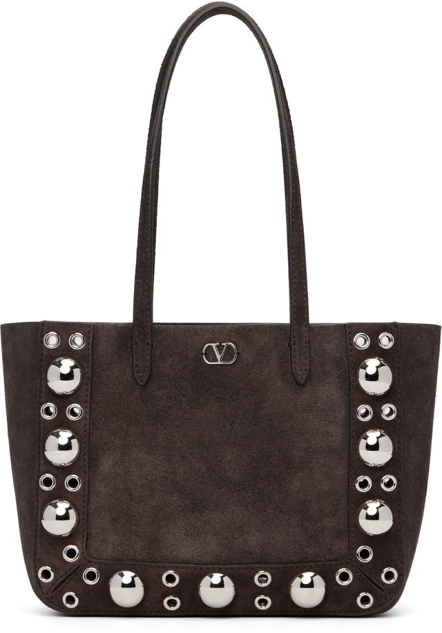 Mini Nellcôte Studded Suede Tote