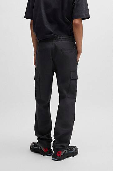 Карго панталони BOSS HUGO x Red Bull Regular-Fit Cargo Trousers Черно | 50542801, 1