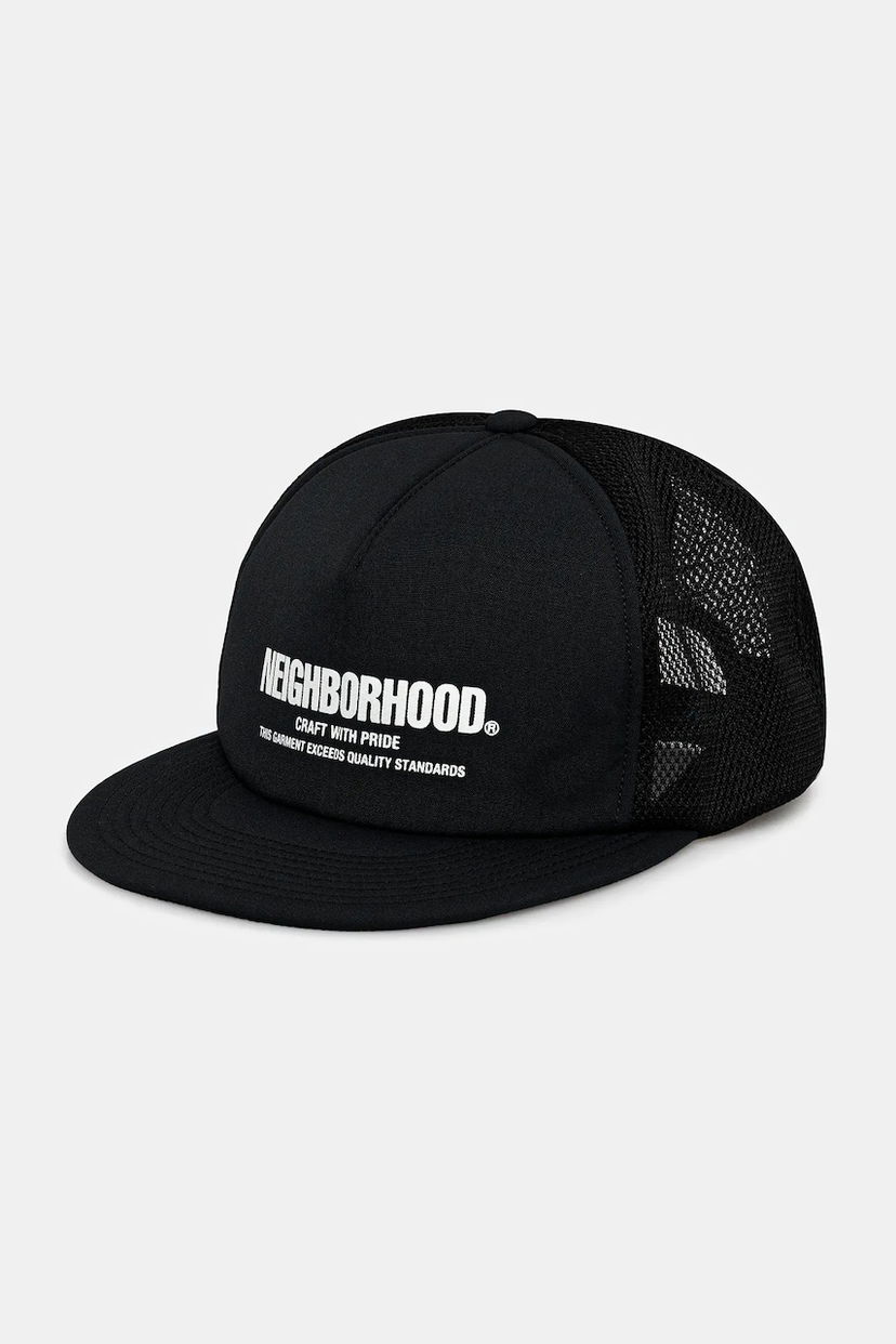 Шапка с козирка Neighborhood NEIGHBORHOOD Mesh Trucker Cap Черно | 251YGNH.HT06