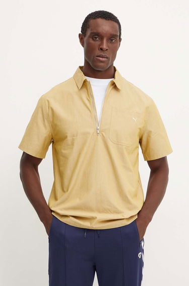 Поло тениска Puma MMQ Polo Shirt Бежово | 626642, 0