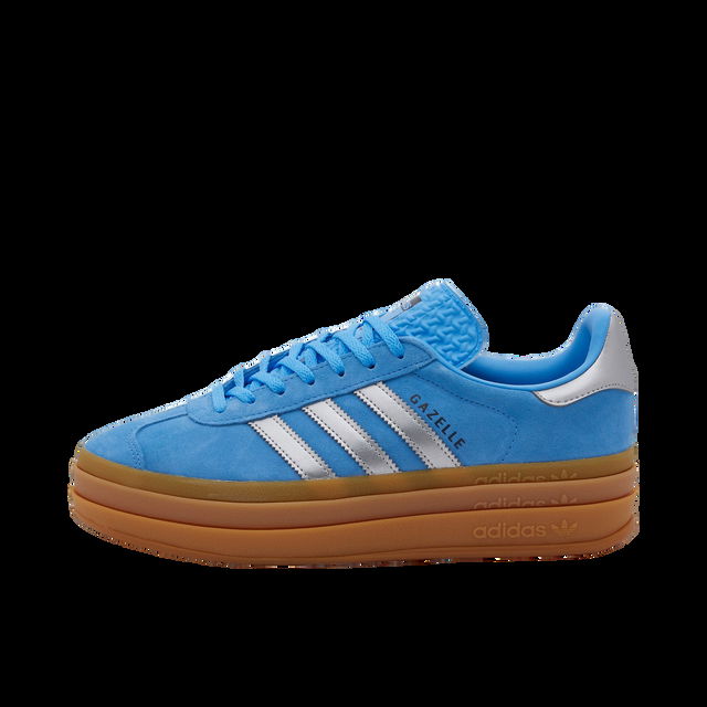 Adidas Women's Gazelle Bold W in Blue Burst/Silver Metal/Aurora Ink, Size UK 3 | END. Clothing