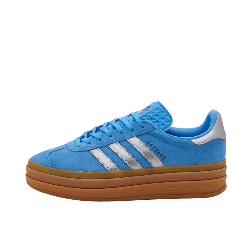 Кецове и обувки adidas Originals Adidas Women's Gazelle Bold W in Blue Burst/Silver Metal/Aurora Ink, Size UK 3 | END. Clothing Синьо | JI0327