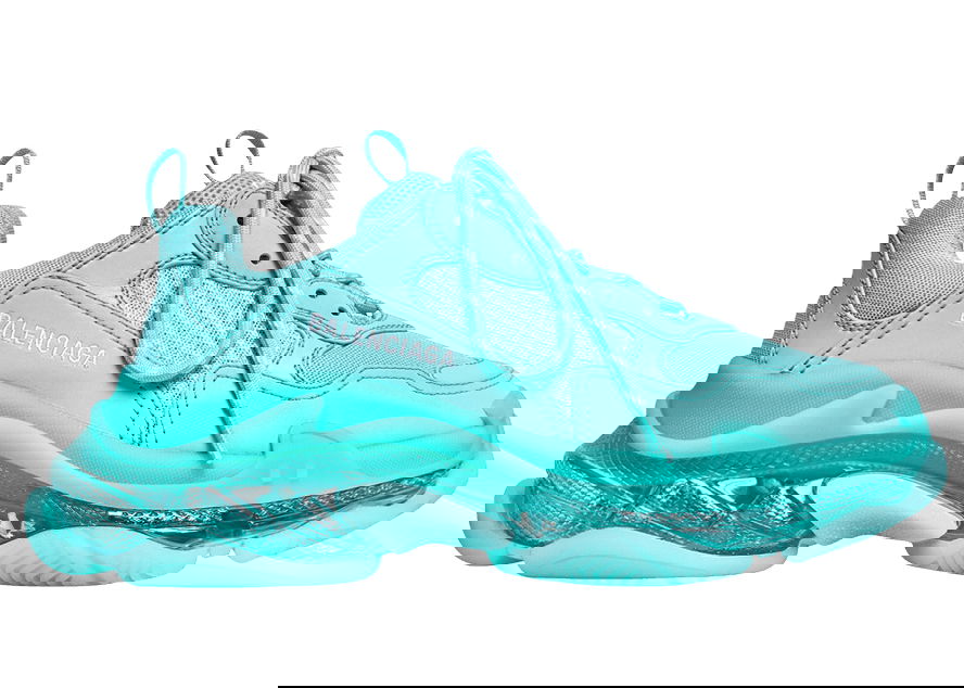 Кецове и обувки Balenciaga S Clear Sole Blue Тюркоазено | 544351W2GA14590, 0