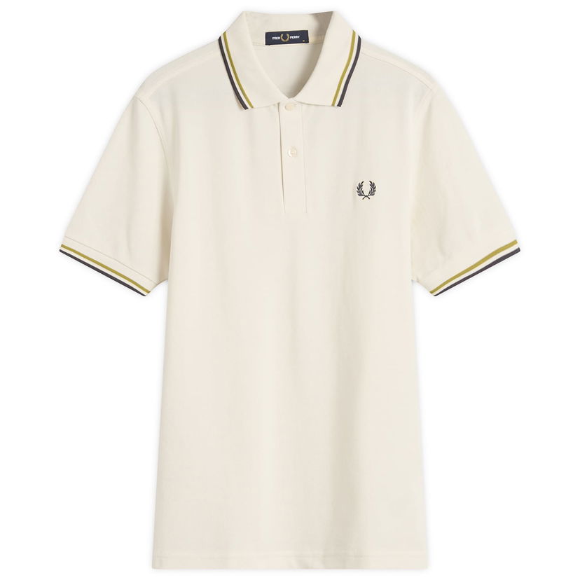 Поло тениска Fred Perry Fred Perry Twin Tipped Polo Shirt, Size Large Бяло | M3600-46A