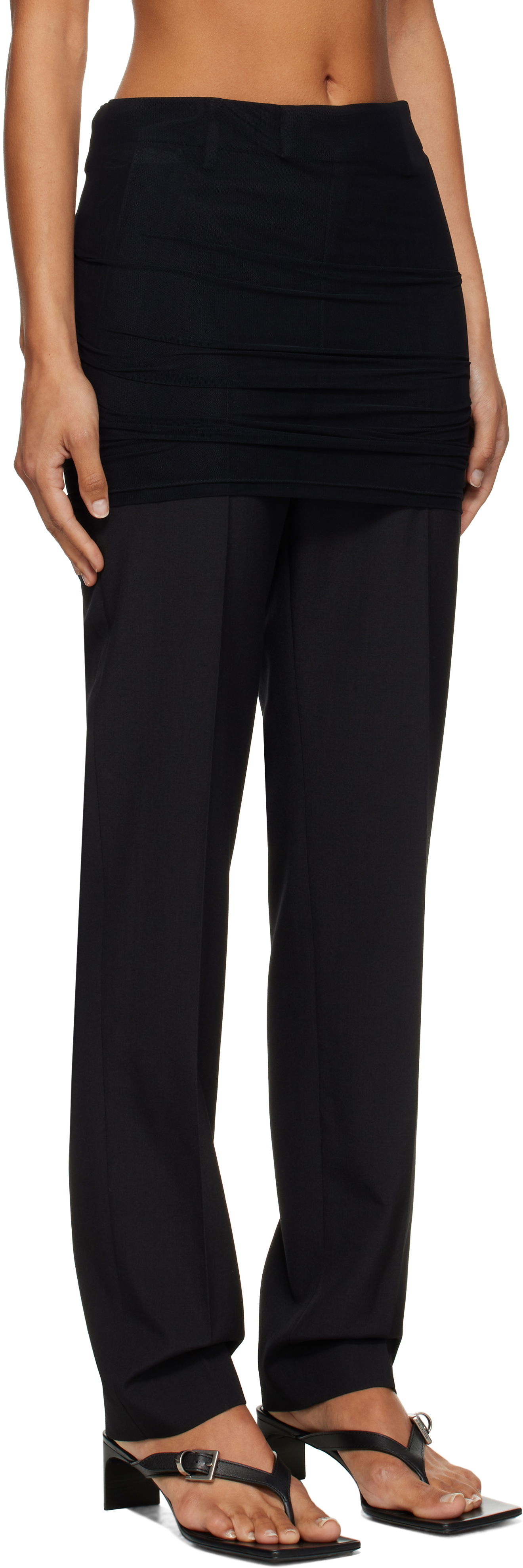 Панталони Maison Margiela MM6 Maison Margiela Light Wool Blend Trousers Черно | S62KB0248 M35436, 1