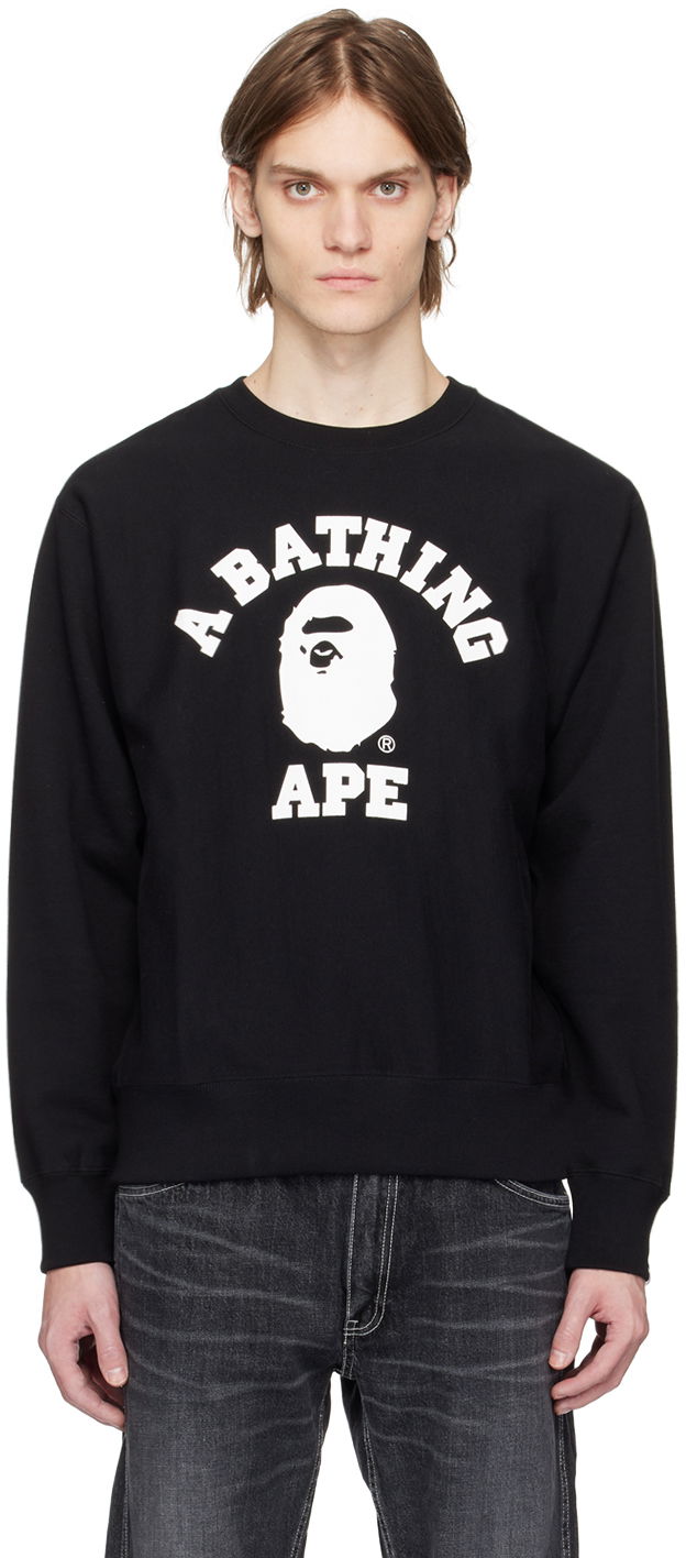 Пуловер BAPE College Crewneck Черно | 001SWI801011M, 0