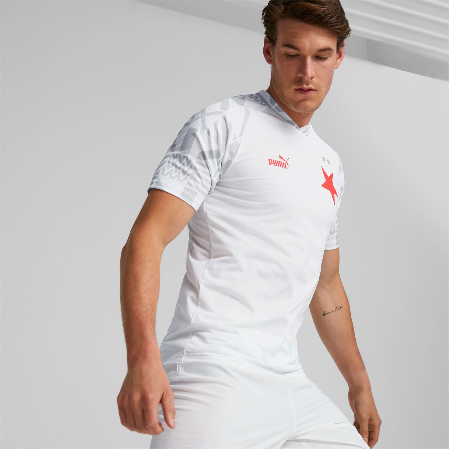 Фланелка Puma SK Slavia Praga Prematch Бяло | 767618_03, 1