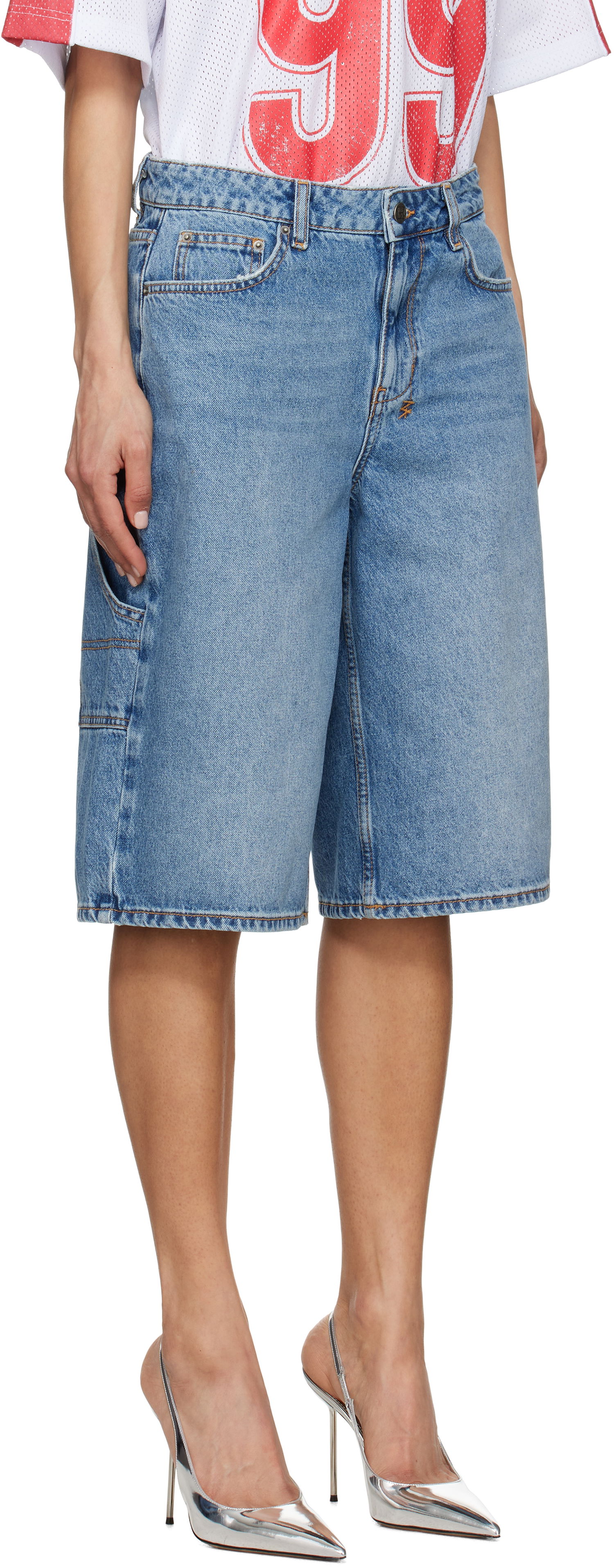 Къси панталони Ksubi Ksubi Low Rider Swept Denim Shorts Синьо | WSP25WA007, 1
