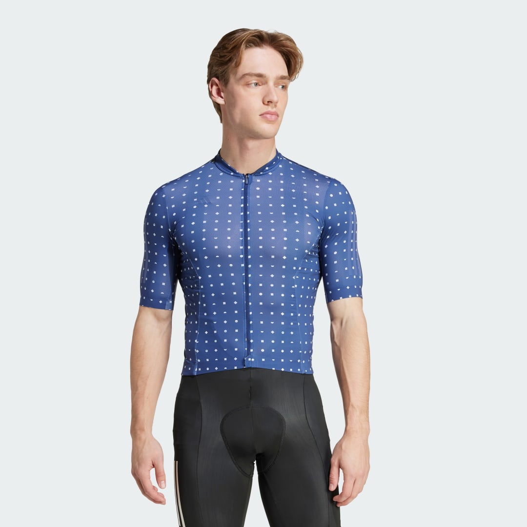 Фланелка adidas Performance Tempo Sunshine Mosaic Cycling Jersey Синьо | JH3392, 0