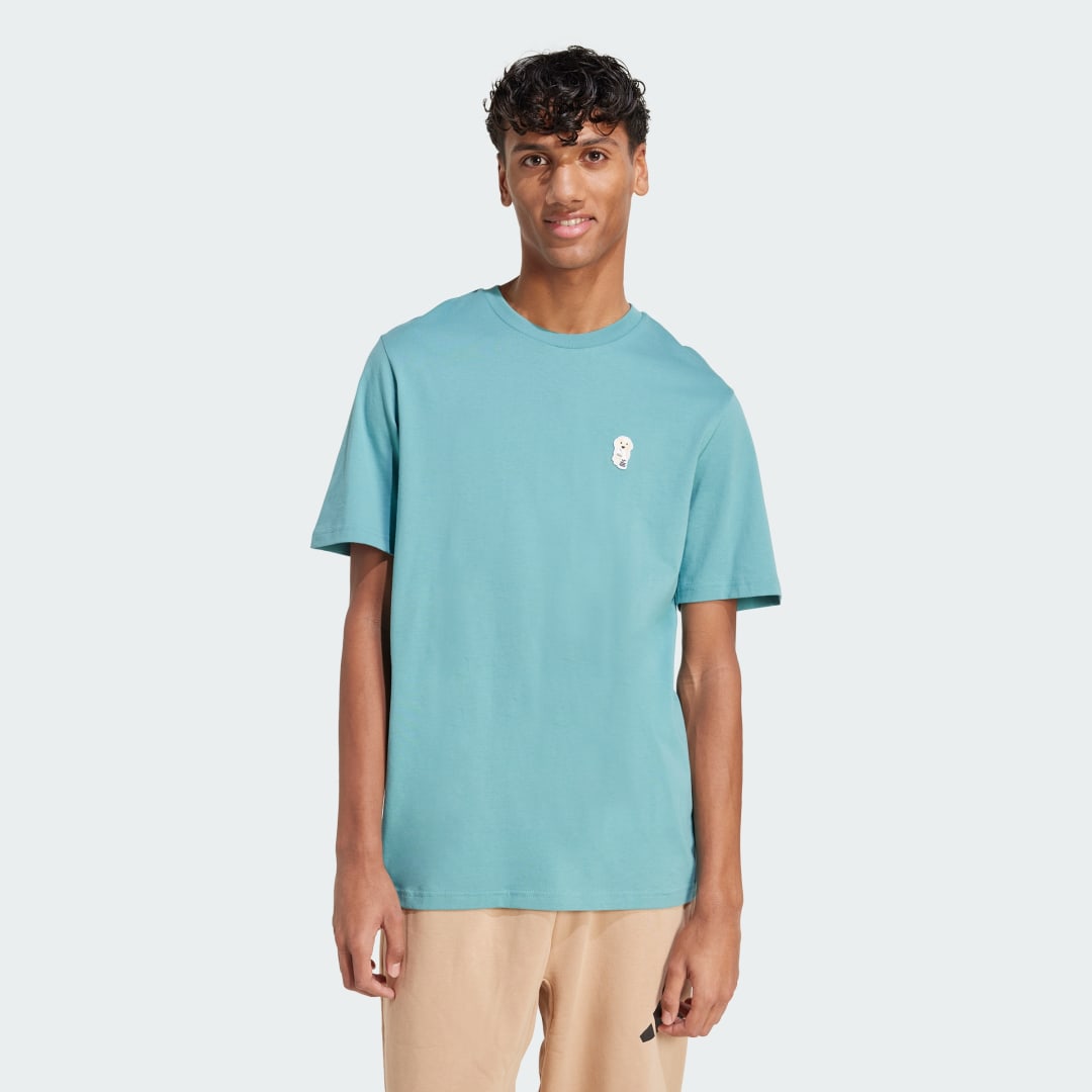 Тениска adidas Performance Dog Patch T-Shirt Тюркоазено | JZ7439, 0